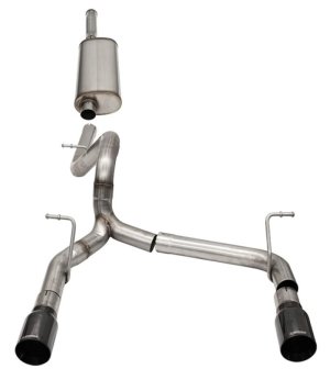 Jeep Wrangler JLU Performance Exhaust - Rear - CORSA Performance - Sport Cat-Back Exhaust w/ 4in Black Tips - Black - `18-`25